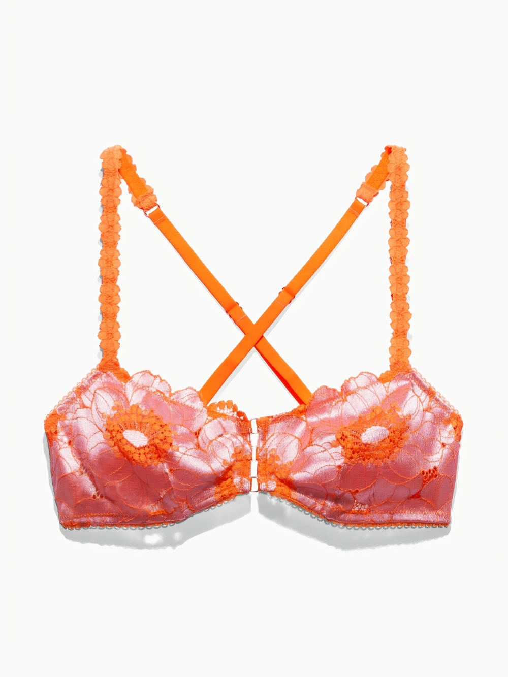 Savage X Fenty Perfect Poppies Lace Bralette in 'Pearly Purple Poppylicious Lace